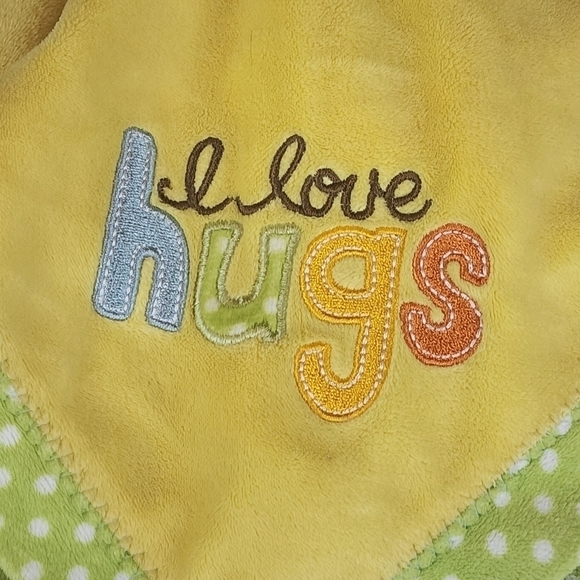 Carter's Frog Rattle I love hugs yellow green - Picture 3 of 7